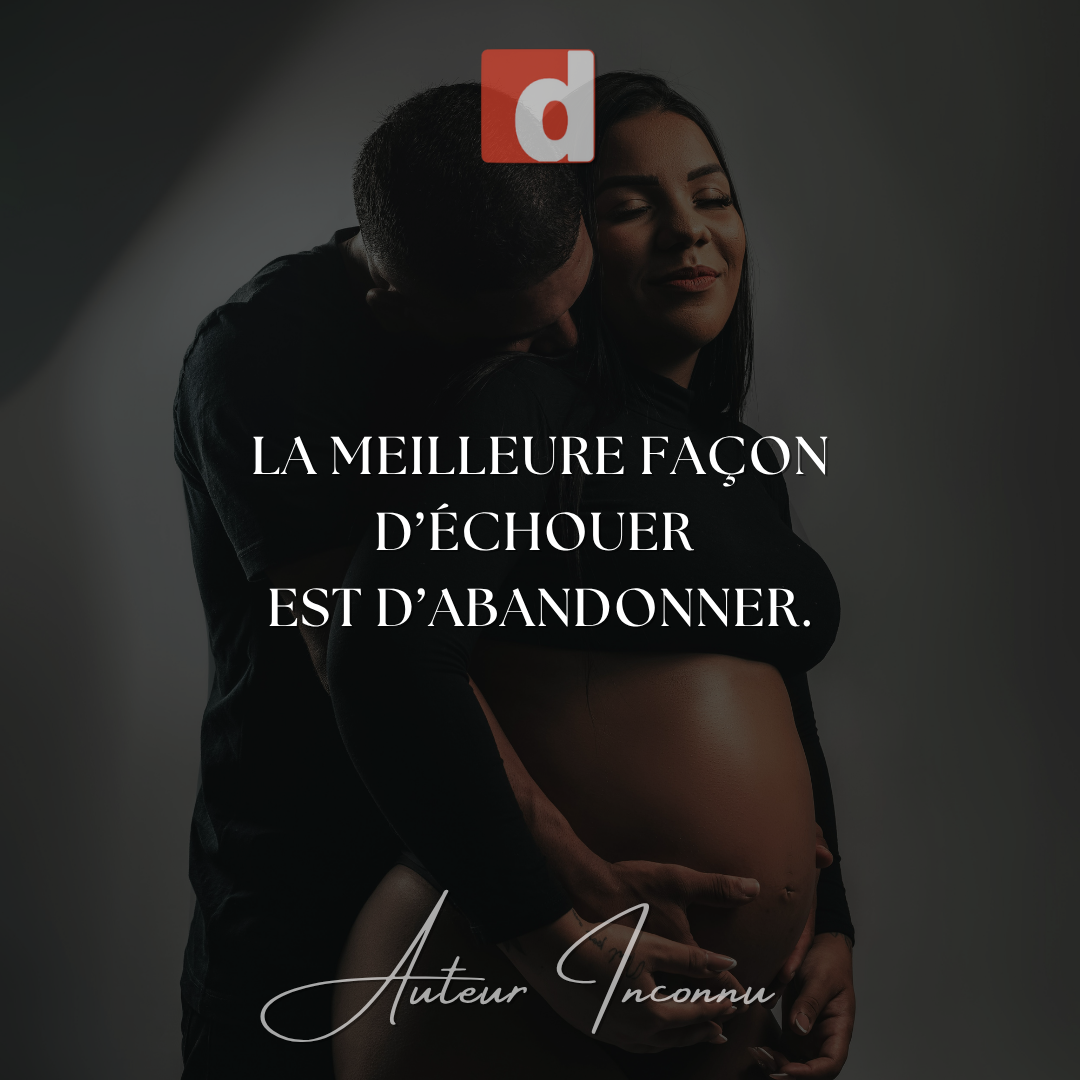 La seule vraie défaite ? Abandonner.